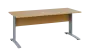 OPK 27 - 18 stůl kancelářský, kovová podnož stříbrná, deska 25 mm, široký 1800 mm, javor horský
