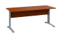 OPK 27 - 18 stůl kancelářský, kovová podnož stříbrná, deska 25 mm, široký 1800 mm, třešeň šumavská
