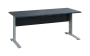 OPK 27 - 18 stůl kancelářský, kovová podnož stříbrná, deska 25 mm, široký 1800 mm, antracit