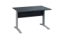 OPK 28 - 12 stůl kancelářský, kovová podnož stříbrná, deska 25 mm, široký 1200 mm, antracit