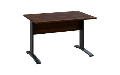 OPK 28 - 12 stůl kancelářský, kovová podnož černá, deska 25 mm, široký 1200 mm, ořech královský OPK 28 - 12 stůl kancelářský, kovová podnož černá, deska 25 mm, široký 1200 mm, ořech královský