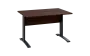 OPK 28 - 12 stůl kancelářský, kovová podnož černá, deska 25 mm, široký 1200 mm, ořech královský