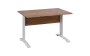 OPK 28 - 12 stůl kancelářský, kovová podnož bílá, deska 25 mm, široký 1200 mm, dub bardolino