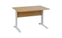 OPK 28 - 12 stůl kancelářský, kovová podnož bílá, deska 25 mm, široký 1200 mm, javor horský