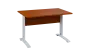 OPK 28 - 12 stůl kancelářský, kovová podnož bílá, deska 25 mm, široký 1200 mm, třešeň šumavská