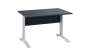 OPK 28 - 12 stůl kancelářský, kovová podnož bílá, deska 25 mm, široký 1200 mm, antracit