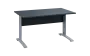 OPK 28 - 14 stůl kancelářský, kovová podnož stříbrná, deska 25 mm, široký 1400 mm, antracit