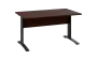 OPK 28 - 14 stůl kancelářský, kovová podnož černá, deska 25 mm, široký 1400 mm, ořech královský