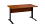OPK 28 - 14 stůl kancelářský, kovová podnož černá, deska 25 mm, široký 1400 mm, třešeň šumavská