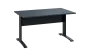 OPK 28 - 14 stůl kancelářský, kovová podnož černá, deska 25 mm, široký 1400 mm, antracit