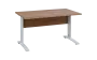 OPK 28 - 14 stůl kancelářský, kovová podnož bílá, deska 25 mm, široký 1400 mm, dub bardolino