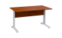 OPK 28 - 14 stůl kancelářský, kovová podnož bílá, deska 25 mm, široký 1400 mm, třešeň šumavská