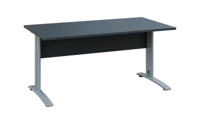 OPK 28 - 16 stůl kancelářský, kovová podnož stříbrná, deska 25 mm, široký 1600 mm, antracit OPK 28 - 16 stůl kancelářský, kovová podnož stříbrná, deska 25 mm, široký 1600 mm, antracit