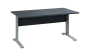 OPK 28 - 16 stůl kancelářský, kovová podnož stříbrná, deska 25 mm, široký 1600 mm, antracit