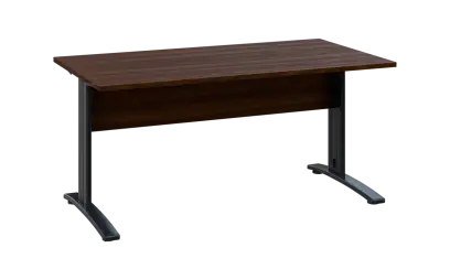OPK 28 - 16 stůl kancelářský, kovová podnož černá, deska 25 mm, široký 1600 mm, ořech královský OPK 28 - 16 stůl kancelářský, kovová podnož černá, deska 25 mm, široký 1600 mm, ořech královský