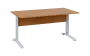 OPK 28 - 16 stůl kancelářský, kovová podnož bílá, deska 25 mm, široký 1600 mm, buk royal