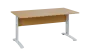 OPK 28 - 16 stůl kancelářský, kovová podnož bílá, deska 25 mm, široký 1600 mm, javor horský