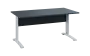 OPK 28 - 16 stůl kancelářský, kovová podnož bílá, deska 25 mm, široký 1600 mm, antracit