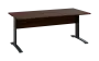 OPK 28 - 18 stůl kancelářský, kovová podnož černá, deska 25 mm, široký 1800 mm, ořech královský