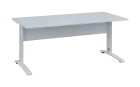 OPK 28 - 18 stůl kancelářský, kovová podnož bílá, deska 25 mm, široký 1800 mm, bílá