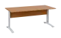 OPK 28 - 18 stůl kancelářský, kovová podnož bílá, deska 25 mm, široký 1800 mm, buk royal