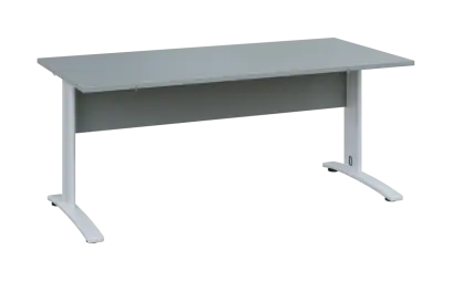 OPK 28 - 18 stůl kancelářský, kovová podnož bílá, deska 25 mm, široký 1800 mm, šedá OPK 28 - 18 stůl kancelářský, kovová podnož bílá, deska 25 mm, široký 1800 mm, šedá
