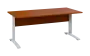 OPK 28 - 18 stůl kancelářský, kovová podnož bílá, deska 25 mm, široký 1800 mm, třešeň šumavská