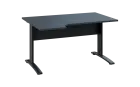 ORK 28 - 144 stůl kancelářský, rohový, levý, kovová podnož černá, deska 25 mm, široký 1400 mm, antra