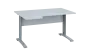 ORK 28 - 144 stůl kancelářský, rohový, levý, kovová podnož stříbrná, deska 25 mm, široký 1400 mm, bílá