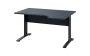 ORK 28 - 144 stůl kancelářský, rohový, pravý, kovová podnož černá, deska 25 mm, široký 1400 mm, antracit