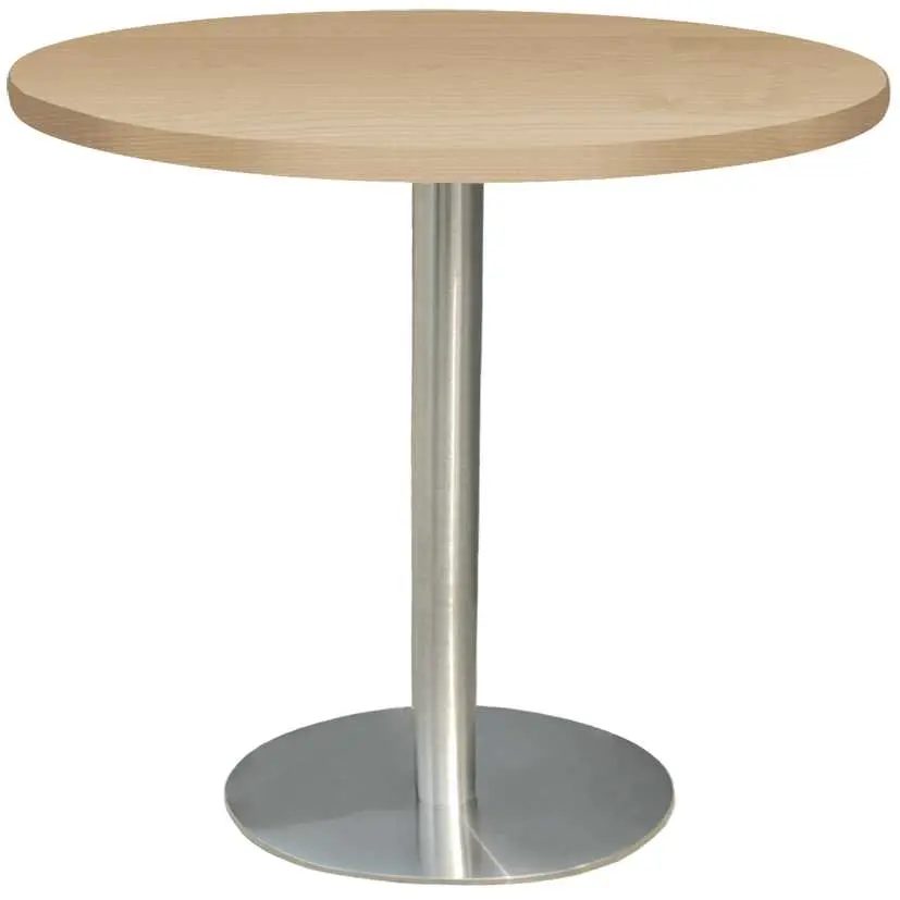 RC 500 - 5 stůl kulatý, deska pr.1000 mm javor horský (síla 25 mm), noha broušený nerez