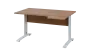 ORK 28 - 144 stůl kancelářský, rohový, pravý, kovová podnož bílá, deska 25 mm, široký 1400 mm, dub bardolino