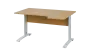 ORK 28 - 144 stůl kancelářský, rohový, pravý, kovová podnož bílá, deska 25 mm, široký 1400 mm, javor horský