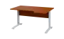 ORK 28 - 144 stůl kancelářský, rohový, pravý, kovová podnož bílá, deska 25 mm, široký 1400 mm, třešeň šumavská