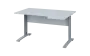 ORK 28 - 144 stůl kancelářský, rohový, pravý, kovová podnož stříbrná, deska 25 mm, široký 1400 mm, bílá