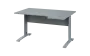 ORK 28 - 144 stůl kancelářský, rohový, pravý, kovová podnož stříbrná, deska 25 mm, široký 1400 mm, šedá