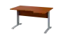 ORK 28 - 144 stůl kancelářský, rohový, pravý, kovová podnož stříbrná, deska 25 mm, široký 1400 mm, třešeň šumavská