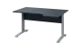 ORK 28 - 144 stůl kancelářský, rohový, pravý, kovová podnož stříbrná, deska 25 mm, široký 1400 mm, antracit