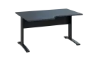 ORK 28 - 146 stůl kancelářský, rohový, levý, kovová podnož černá, deska 25 mm, široký 1400 mm, antra
