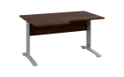 ORK 28 - 146 stůl kancelářský, rohový, levý, kovová podnož stříbrná, deska 25 mm, široký 1400 mm, oř
