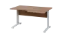 ORK 28 - 146 stůl kancelářský, rohový, pravý, kovová podnož bílá, deska 25 mm, široký 1400 mm, dub bardolino