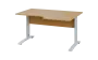ORK 28 - 146 stůl kancelářský, rohový, pravý, kovová podnož bílá, deska 25 mm, široký 1400 mm, javor horský
