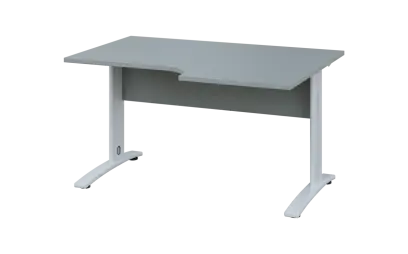 ORK 28 - 146 stůl kancelářský, rohový, pravý, kovová podnož bílá, deska 25 mm, široký 1400 mm, šedá ORK 28 - 146 stůl kancelářský, rohový, pravý, kovová podnož bílá, deska 25 mm, široký 1400 mm, šedá