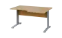 ORK 28 - 146 stůl kancelářský, rohový, pravý, kovová podnož stříbrná, deska 25 mm, široký 1400 mm, javor horský