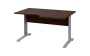 ORK 28 - 146 stůl kancelářský, rohový, pravý, kovová podnož stříbrná, deska 25 mm, široký 1400 mm, ořech královský
