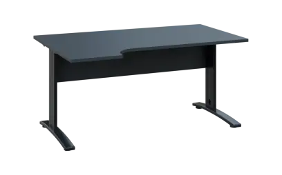 ORK 28 - 164 stůl kancelářský, rohový, levý, kovová podnož černá, deska 25 mm, široký 1600 mm, antra ORK 28 - 164 stůl kancelářský, rohový, levý, kovová podnož černá, deska 25 mm, široký 1600 mm, antracit