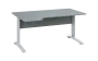 ORK 28 - 164 stůl kancelářský, rohový, levý, kovová podnož bílá, deska 25 mm, široký 1600 mm, šedá