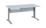 ORK 28 - 164 stůl kancelářský, rohový, levý, kovová podnož stříbrná, deska 25 mm, široký 1600 mm, bílá