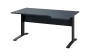 ORK 28 - 164 stůl kancelářský, rohový, pravý, kovová podnož černá, deska 25 mm, široký 1600 mm, antracit