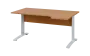 ORK 28 - 164 stůl kancelářský, rohový, pravý, kovová podnož bílá, deska 25 mm, široký 1600 mm, buk royal
